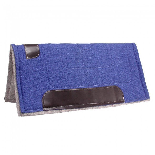 TOUGH1 OTTAWA SADDLE PAD - HEAVY FELT LINED = 32X32 ROYAL BLUE