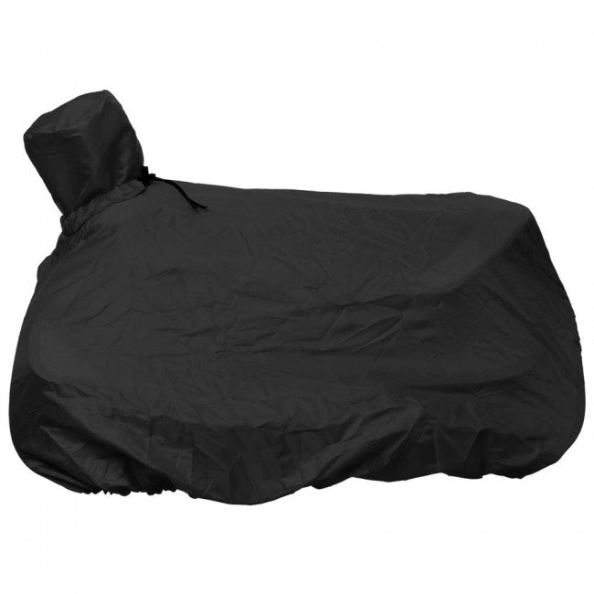 TOUGH1 TOTAL NYLON SADDLE COVER/TOTE - BLACK