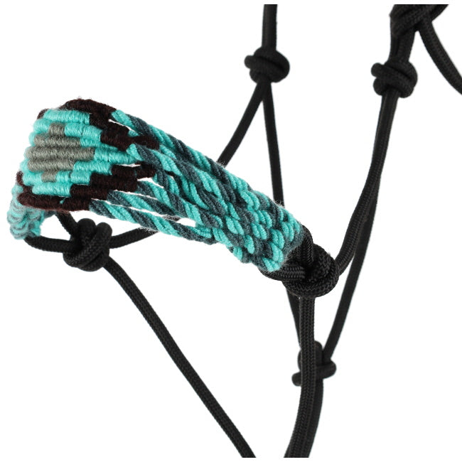 Showman Fiji Cowboy Knot Halter with Wool Nose and Lead