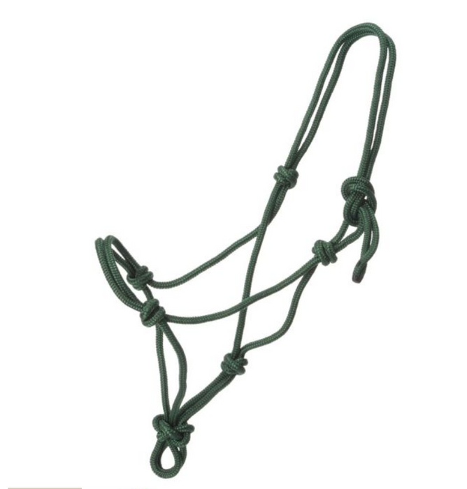 TOUGH1 MINIATURE POLY ROPE HALTER -  BLACK - SMALL