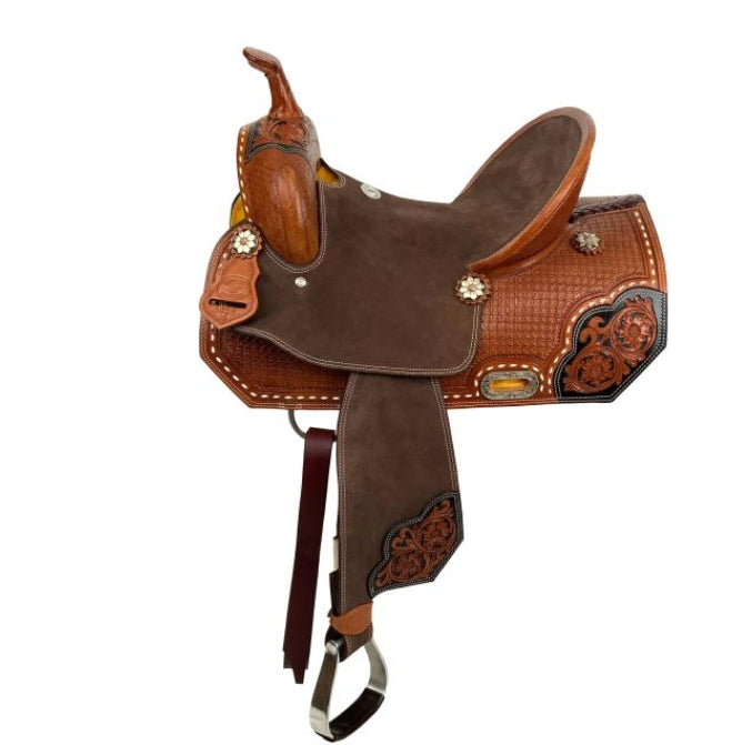 Double T Florence Fusion Barrel Style Saddle - 15 Inch