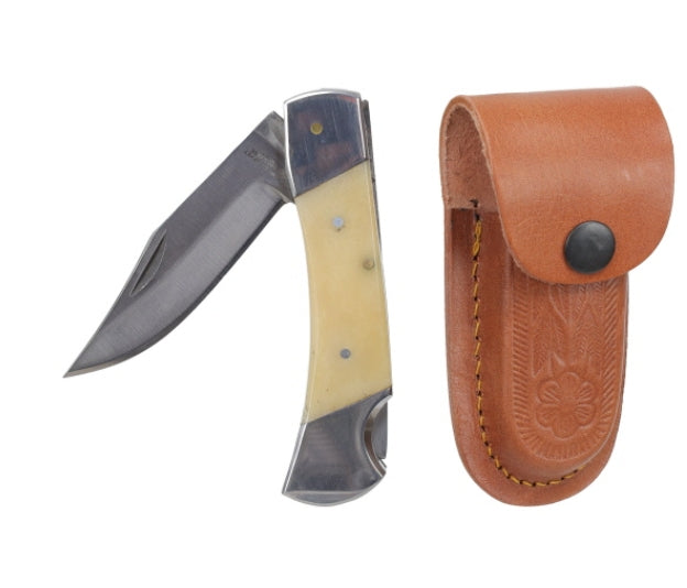 Wild Turkey Handmade Folder Knife with Bone Handle