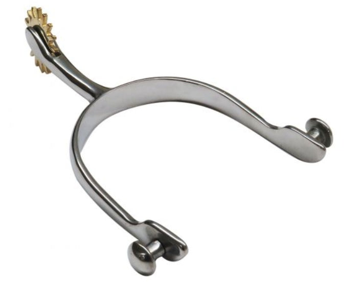 Showman Stainless steel gaited style spurs