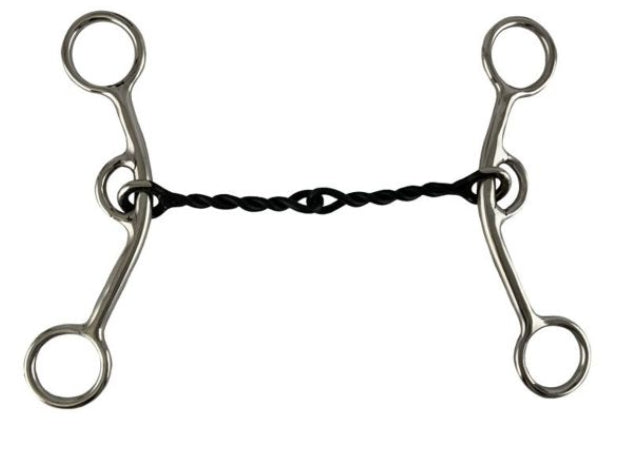 Showman Stainless Steel JR Cow-horse bit with 5" Sweet Iron Twisted Chain Mouth