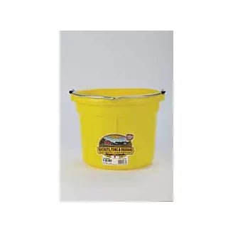 DuraFlex Plastic Flatback Bucket - 8 qt, Yellow