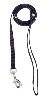 1" DOUBLE LAYER NYLON LEASH 4' BLACK