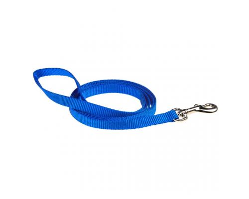 1" DOUBLE LAYER NYLON LEASH 4' BLUE
