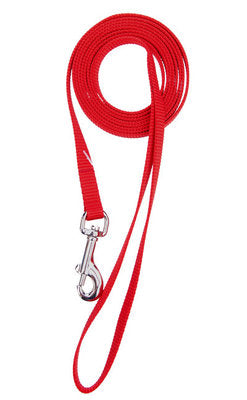 1" DOUBLE LAYER NYLON LEASH RED 6'