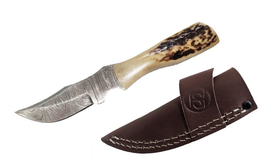 Circle SH KNIFE DAMASCUS STEEL 4 1/4