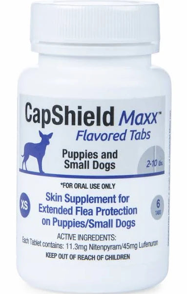 Capshield Maxx Flea Protection / 2-10 lb / 6 tablets - (Single tablet can be given once monthly as needed)