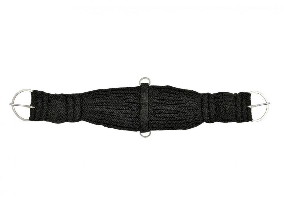 String girth with nickel plated flat hardware.