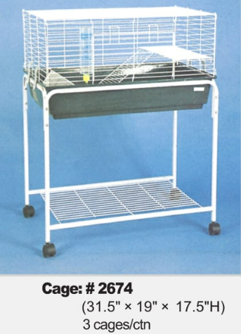 RABBIT CAGE - 32" X 19" X 18" H