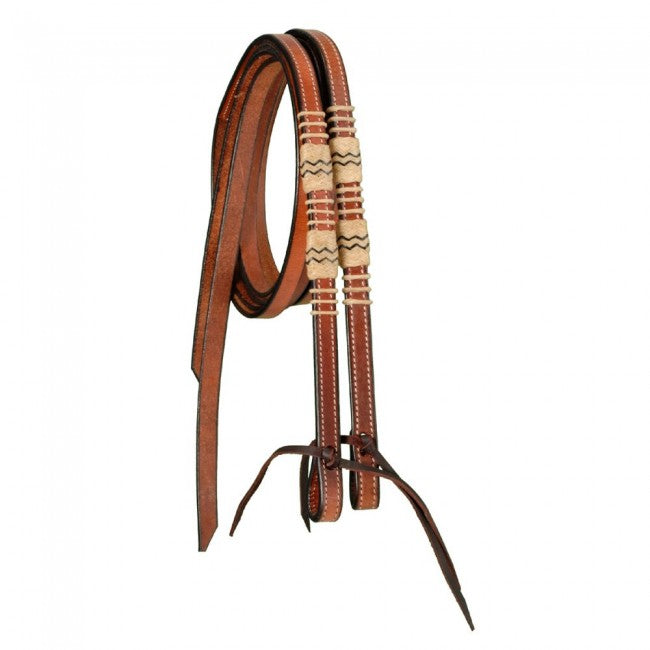Split Reins W/Braided Rawhide