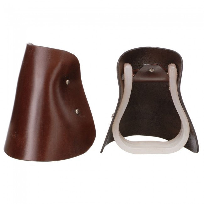 ROYAL KING YOUTH LEATHER HOODED STIRRUPS