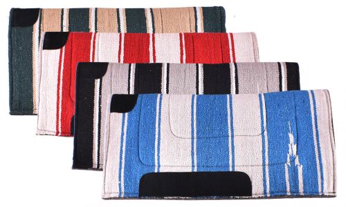 Showman ® 30" X 30" Navajo pad with felt bottom and suede wear leathers.