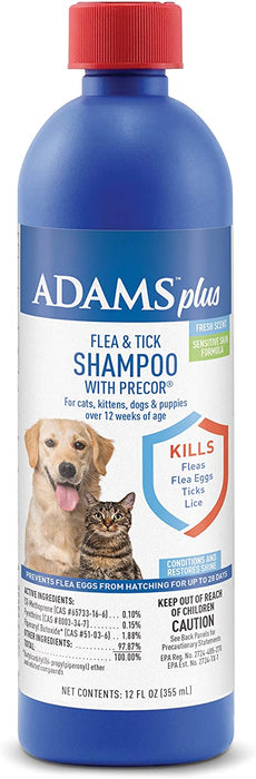 Adams Plus F&T Shampoo w/IGR - 12oz