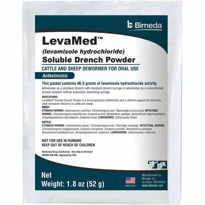 Durvet: Levamed Sol. Drench Pwd. 52Gm