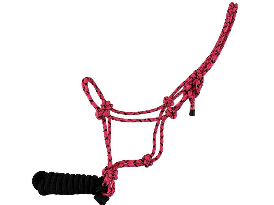 FLUOROSCENT KNOTTED COWBOY HALTER W MATCHING LEAD