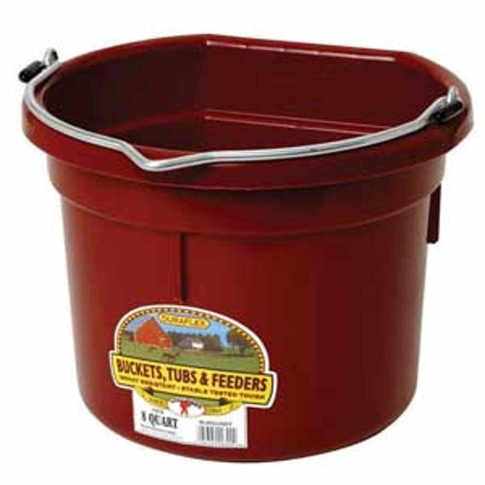 8 QT. FLAT BACK - BURGUNDY 24/CS