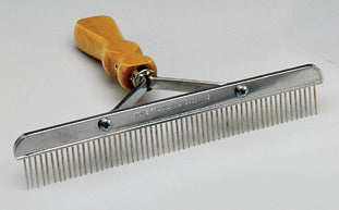 COMB, 9" GROOMING W/ WOOD HANDLE