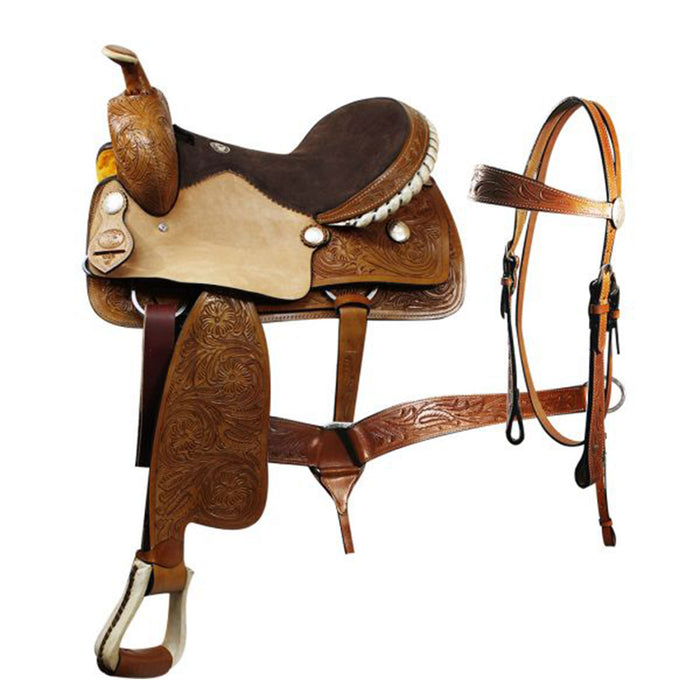 Double T Pleasure Saddle Set - 17 INCHES