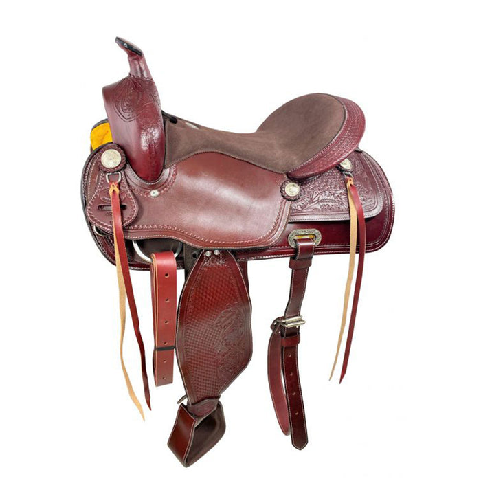 Double T Redwood Pleasure Style Saddle -  17 Inch