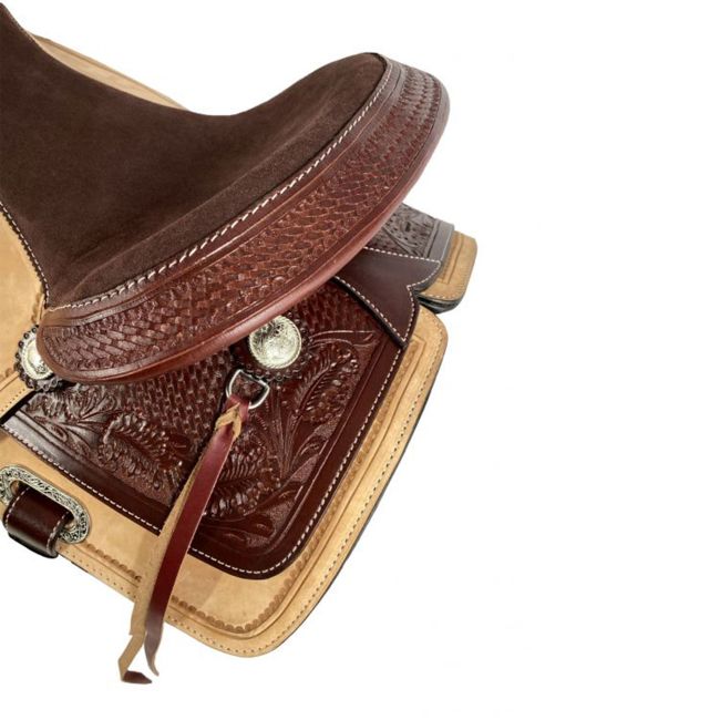 Double T Pleasure Style Saddle with Suede Seat - 17 INCHES
