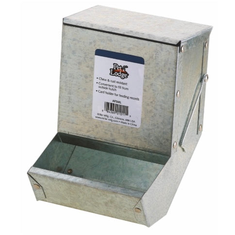 Pet Lodge AF5ML 5" Small Animal Feeder with Metal Bottom & Lid