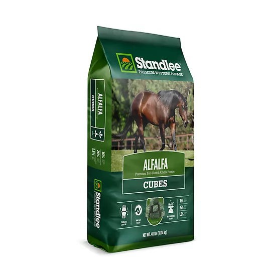 Standlee Premium Western Forage Alfalfa Hay Cube Horse Feed, 40 lb.