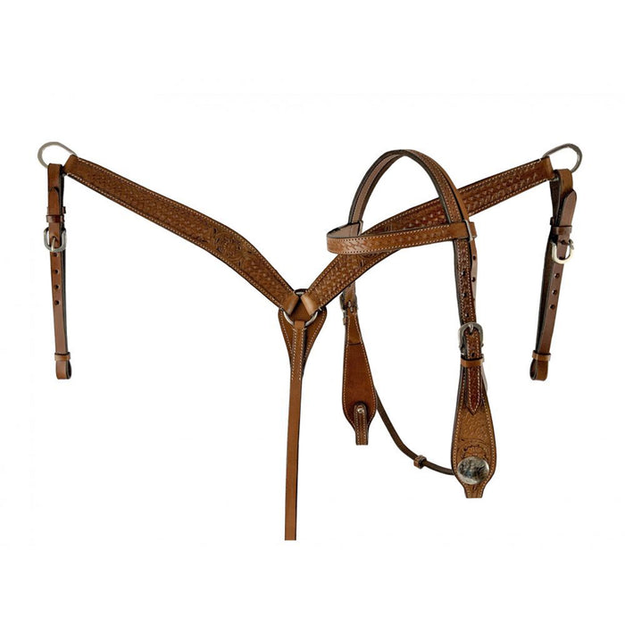 Double T Youth Hi-Back Barrel Saddle Set with Black Suede Seat - 13 Inch