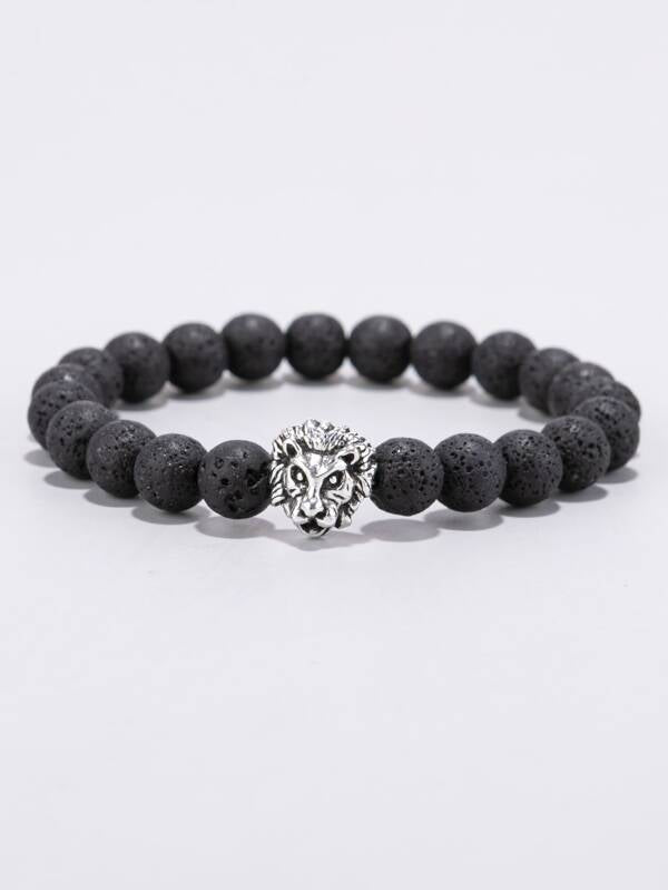 Men Animal Decor Beaded Bracelet