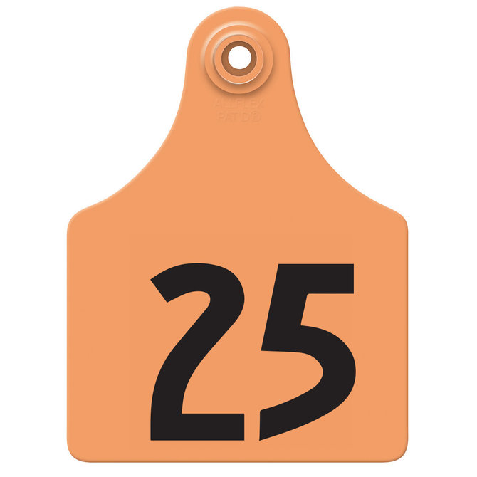 76-100 ORANGE Allflex: Maxi Fem/Sm Male