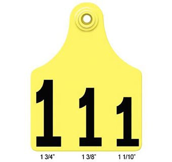 ALLFLEX® GLOBAL MAXI FEMALE CATTLE EAR TAG WHITE 101-125 25/PKG