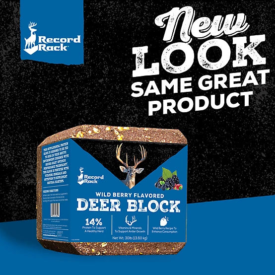 Record Rack 14% Protein Deer Block - 30 LB