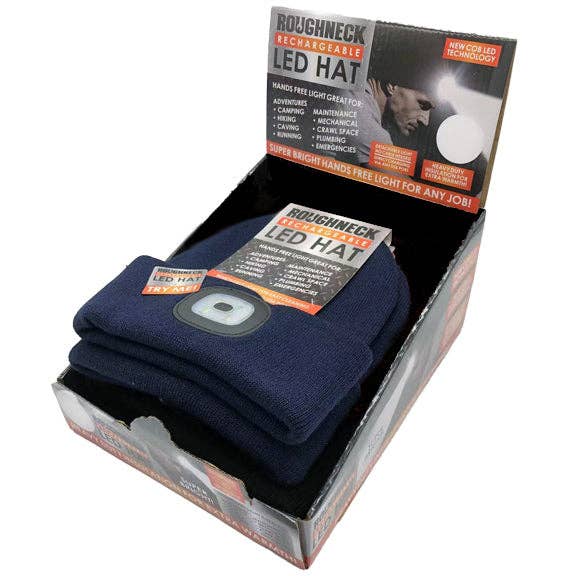 Roughneck LED Light Winter Hat Beanie Assortment- 6/Display