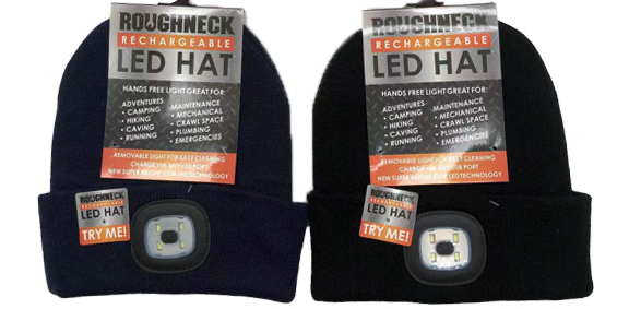 Roughneck LED Light Winter Hat Beanie Assortment- 6/Display