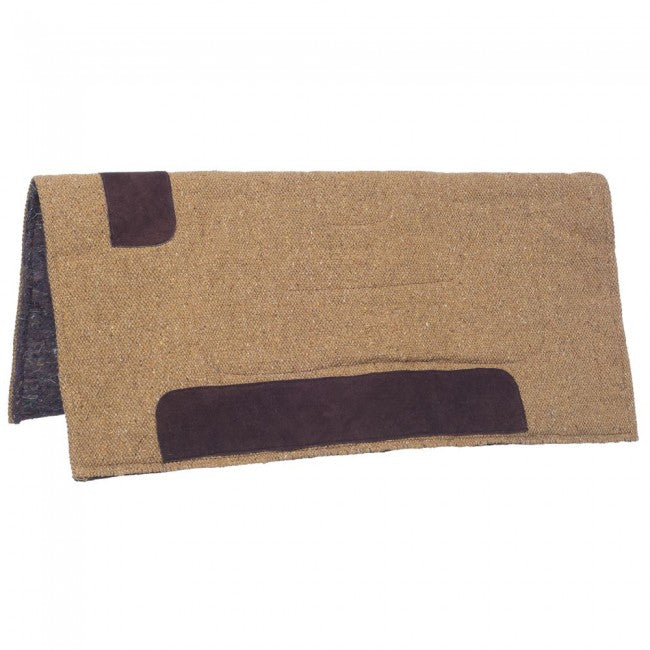 TOUGH1 OTTAWA SADDLE PAD - HEAVY FELT LINED = 32X32, CAMELL