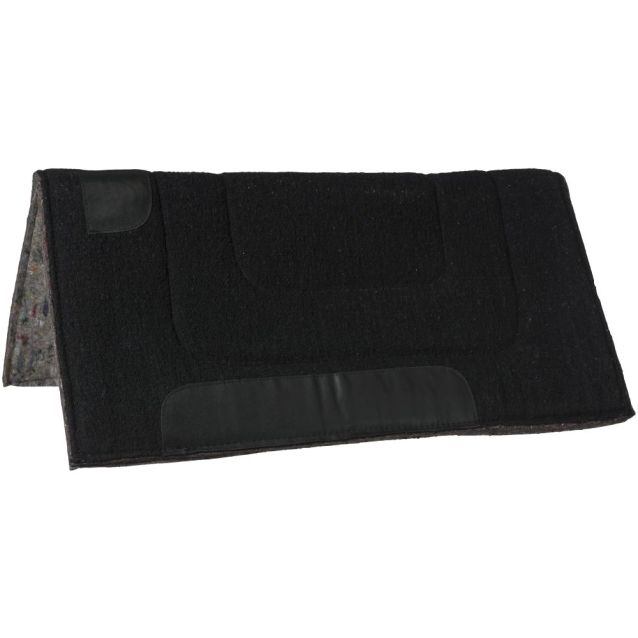 TOUGH1 OTTAWA SADDLE PAD - HEAVY FELT LINED = 32X32 BLACK