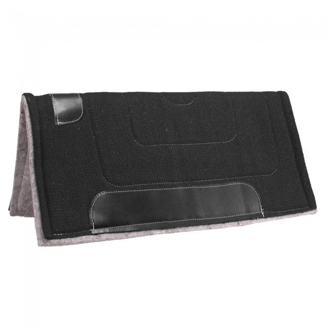 TOUGH1 OTTAWA SADDLE PAD - HEAVY FELT LINED = 32X32, BLACK