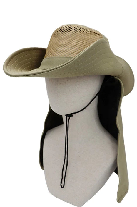 Fisherman Hat with Extra Wide Neck Cover|OLIVE