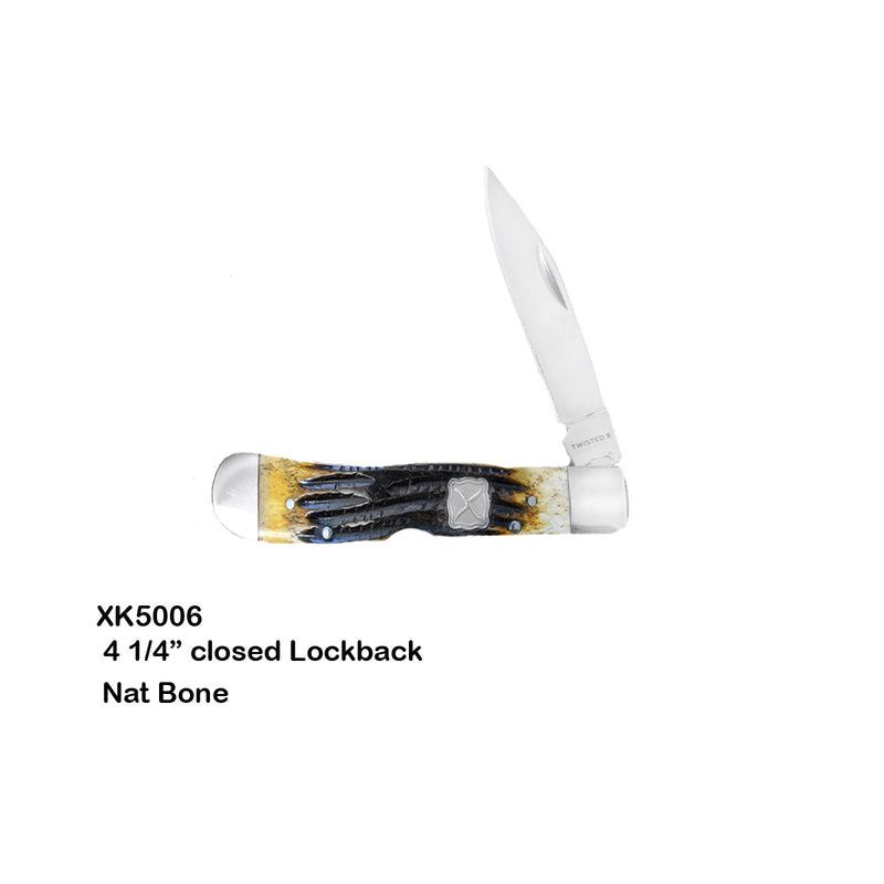 TWISTED X FOLDING KNIVES- 4 1/4"" BUTTERSCOTCH