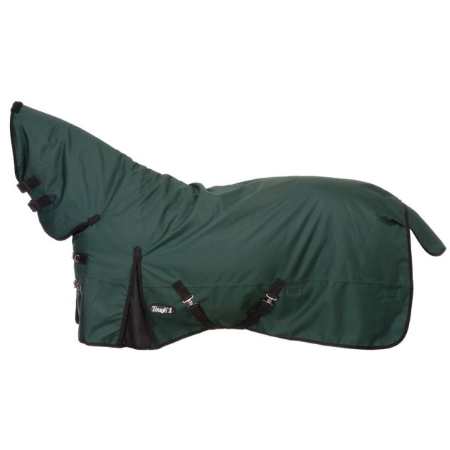 Tough1 1200D Full Neck Turnout Blanket- Hunter Green 78"
