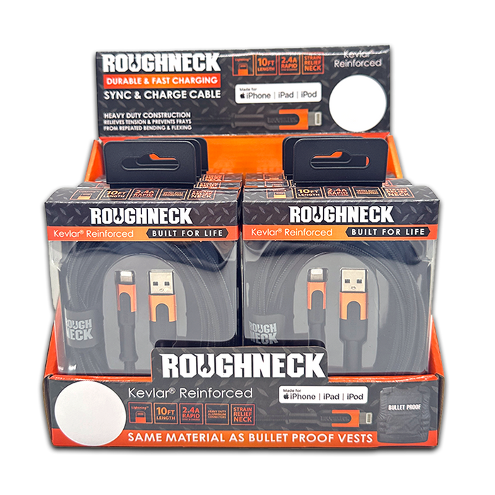 Roughneck USB-Lightning 10FT Charging Cable