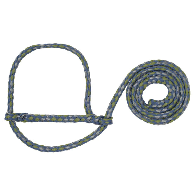 Poly Rope Halter - GREY GREEN BLUE