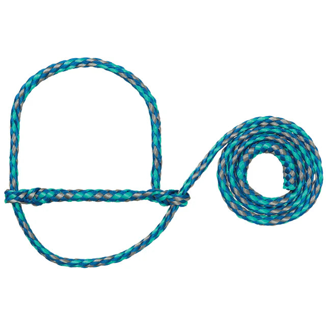 Poly Rope Halter - BLUE LIGHT BLUE GREY
