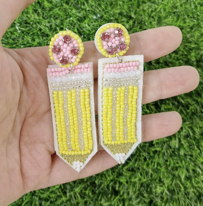 1pair Creative Fashion Design Beaded Pencil