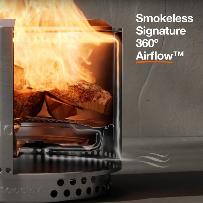 Solo Stove Yukon 2.0, 27 Inch Smokeless Fire Pit with Removable Ash Pan - Wood Burning Portable Stainless Steel Outdoor Fireplace, Stainless Steel, Ideal for 6 or More People, 38 lbs