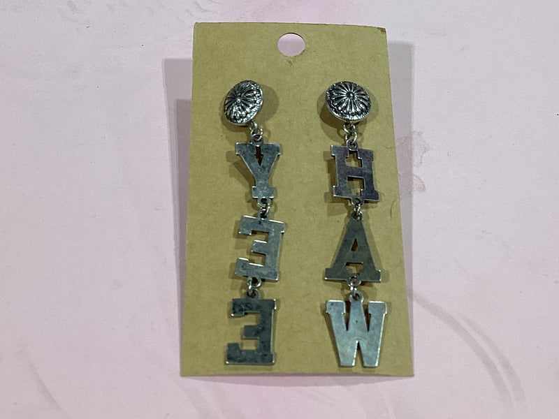 Yee Haw earrings silver