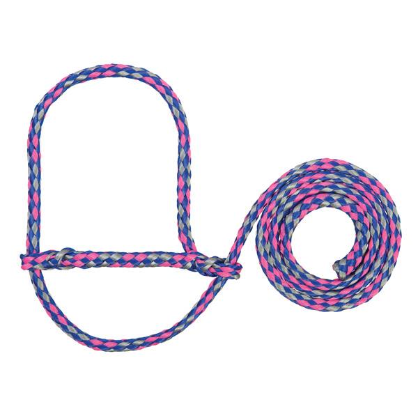 Poly Rope Halter - Sheep/Goat - royal Blue/pink/grey