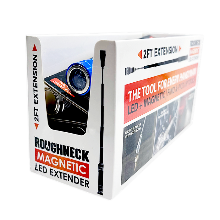 Magnetic LED Flashlight Extender Multi Tool - 4 Per Display